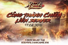 Tranh đoạt tứ thành – PK rực lửa cùng tính năng Công Thành Chiến Liên Server của Kiếm Vũ