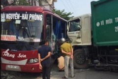 Xe môi trường mất lái gây tai nạn liên hoàn