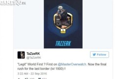 Bái phục trước game thủ đầu tiên sở hữu viền vàng trong Overwatch