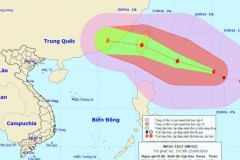 Xuất hiện cơn bão mạnh cấp 14 đang tiến vào biển Đông