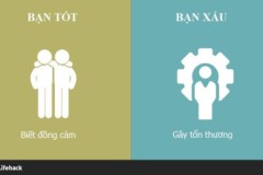 Những điểm khác biệt giữa bạn tốt và bạn xấu