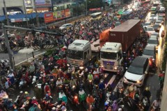 TPHCM: Kẹt xe khủng khiếp ở cửa ngõ Sài Gòn