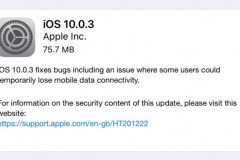 Apple tung bản cập nhật iOS 10.0.3 sửa lỗi mất sóng trên iPhone 7/7Plus