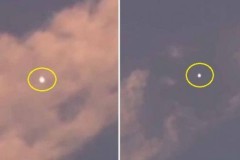 Đốm sáng UFO làm tan đám mây xung quanh khi bay qua