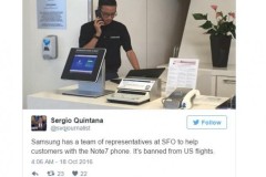 Samsung đưa nhân viên túc trực tại sân bay để nhận lại Note 7
