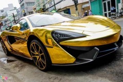 McLaren cũ của Cường Đô La dán decal vàng phong cách Ả Rập