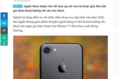 Không có chuyện iPhone 7 rò sóng ảnh hưởng đến não người dùng