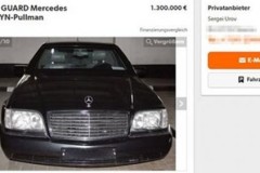 "Xế hộp" Mercedes S600 Pullman của ông Putin được rao bán với giá 1,3 triệu euro