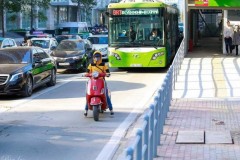 Chạy thử giờ cao điểm, buýt nhanh bằng thời gian buýt thường