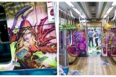 Hàn Quốc cực chịu chơi khi thiết kể hẳn chuyến tàu điện Hearthstone