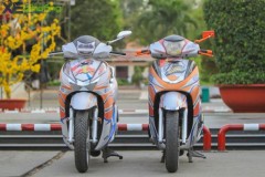 Cặp đôi Honda SH300i của thành viên Saigon SH Club khoe sắc đón Xuân