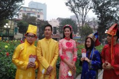 Lộ clip MC Phan Anh va Hoa hậu Ngọc Hân chúc Tết cộng đồng Mộng Bá Vương cực hài hước