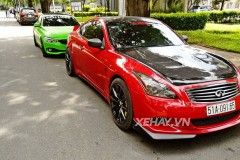 Infiniti G37 đỏ cuốn hút mọi ánh nhìn với phong cách Liberty Walk