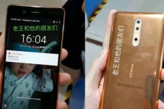 Lộ diện ảnh trên tay "siêu phẩm" Nokia 8 màu đồng