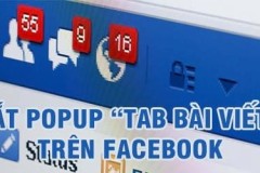 Cách tắt Popup "tab bài viết" đã comment trên Facebook