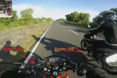 [Clip] - Màn tỉ thí giữa Satria F150 Fi so tài với Exciter 150 tại 133 km/h
