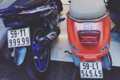 Yaz 125 phiên bản Movistar đầy ấn tượng với biển số ' ngũ 9 ' của dân chơi Sài Gòn