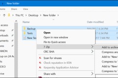 Cách dùng 7Zip để mã hóa tập tin, thư mục trên Windows 10