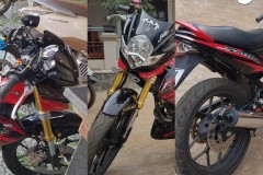 Satria 150 độ tưng bừng với dàn chân bao chuẩn phong cách Honda