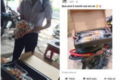 Thanh niên được ' Gấu ' tặng phuộc Ohlins bình dầu khiến dân mạng ganh tị