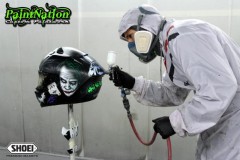 Quá trình vẽ airbrush nón Shoei X-Spirit 3 phiên bản Marvel DC