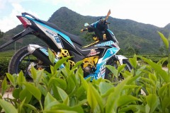 Winner 150 độ kiểng hòa mình cùng cánh đồng trà Lai Châu