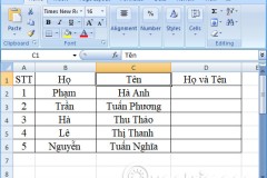 Cách sử dụng hàm ConcateNate trên Excel
