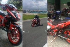 Exciter 150 độ full đồ chơi với phong cách cơn lốc màu da cam đầy cứng cáp