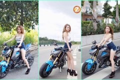 Honda MSX 125 với phiên bản Z1000 mini đọ dáng cùng người đẹp