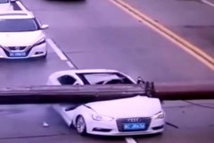 Khoảnh khắc tài xế thoát tử thần đáng sợ nhất năm