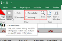 Sử dụng Custom Views để xem bố cục bảng tính cụ thể trong Excel
