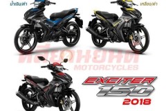 Exciter 150 2018 bất ngờ xuất hiện 3 phiên bản màu mới
