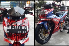 Exciter 150 độ X1r với phong cách Spider man