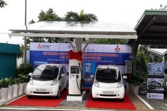 Trạm sạc điện tiêu chuẩn cho xe chạy điện Mitsubishi iMiEV xuất hiện tại Đà Nẵng