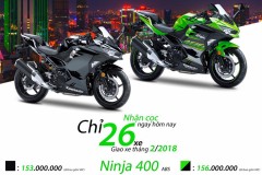 Kawasaki Ninja 400 2018 sắp về Việt Nam, giá hơn 150 triệu đồng