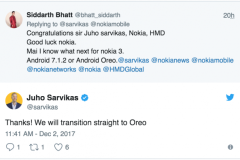 Nokia 3 được nâng cấp thẳng lên Android 8 Oreo trong thời gian tới