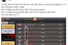 [CFL] Nghi vấn VNG cài “người nhà” vào BXH?