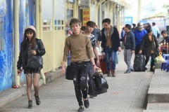 Hối hả dồn về Thủ đô sau kỳ nghỉ Tết Nguyên đán 2018