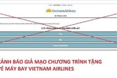 Cảnh báo giả mạo tặng vé máy bay miễn phí