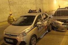 4 ô tô đâm liên hoàn trong hầm Thanh Xuân