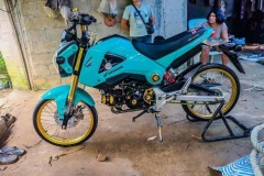 MSX 125 độ lột xác đầy mạnh mẽ với tone màu xanh Nitron