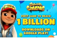 Subway Surfers đạt 1 tỉ lượt tải về trên Play Store và 400 triệu lượt tải về trên App Store