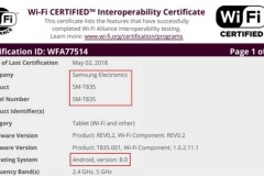 Galaxy Tab S4 đạt chứng nhận Wifi từ tổ chức Wifi Alliance, sẵn sàng ra mắt