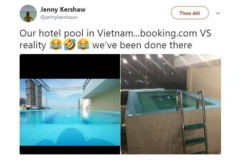 Đặt khách sạn Việt trên Booking, du khách bất ngờ khi biết hồ bơi hoành tráng thật ra bé như hồ cá
