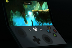 Hình ảnh render của Surface Phone với chế độ làm việc và chế độ chơi game.