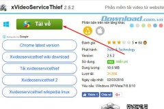 Cách tải video Youtube trên máy tính bằng phần mềm xVideoServiceThief