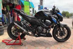 Chiêm ngưỡng dung nhan của Kawasaki Z800 độ tone màu xanh-đen