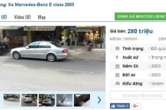 Mercedes-Benz E240 cũ bán phổ biến ở mức trên dưới 300 triệu đồng