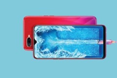 OPPO F9 tiếp tục lộ diện thiết kế mặt sau với màu đỏ ánh dương