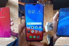OPPO F9 lộ ảnh thực tế tại Việt Nam với màu Đỏ Ánh Dương đẹp mắt